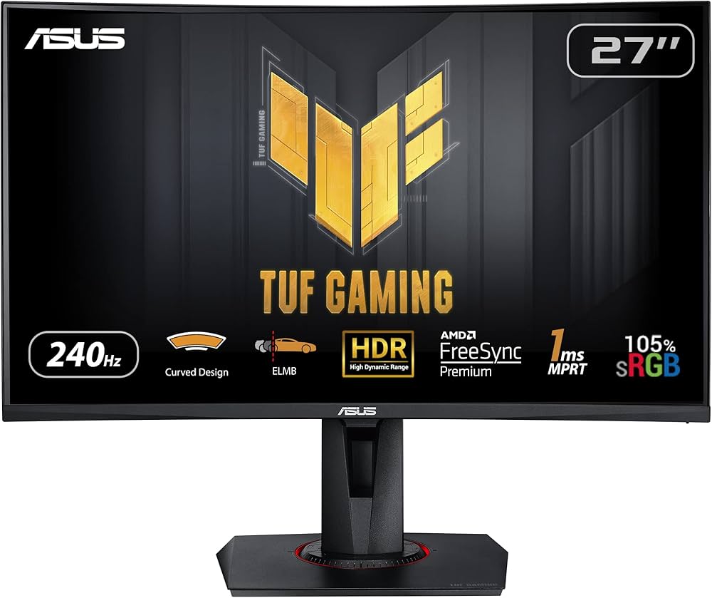 ASUS TUF Gaming VG27VQM Curved Gaming Monitor